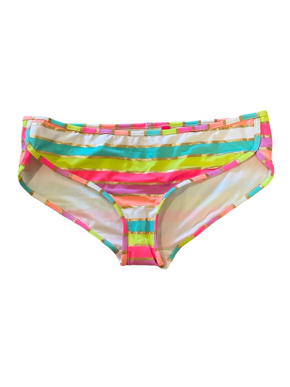 Victoria’s Secret Low Rise Hip Huggers Striped Bikini Bottoms Size S NWOT